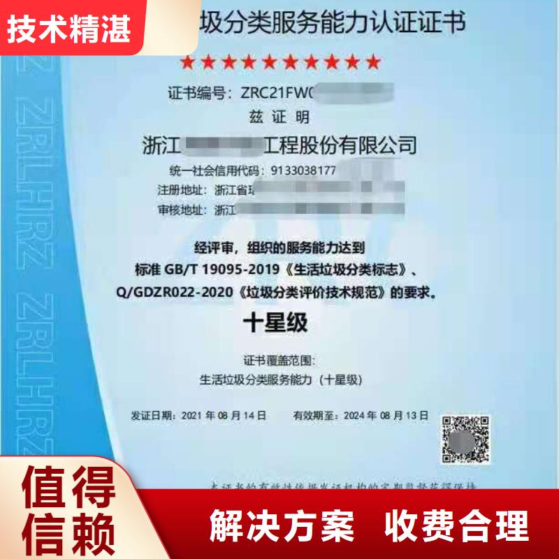 ISO认证企业资质认证售后保障