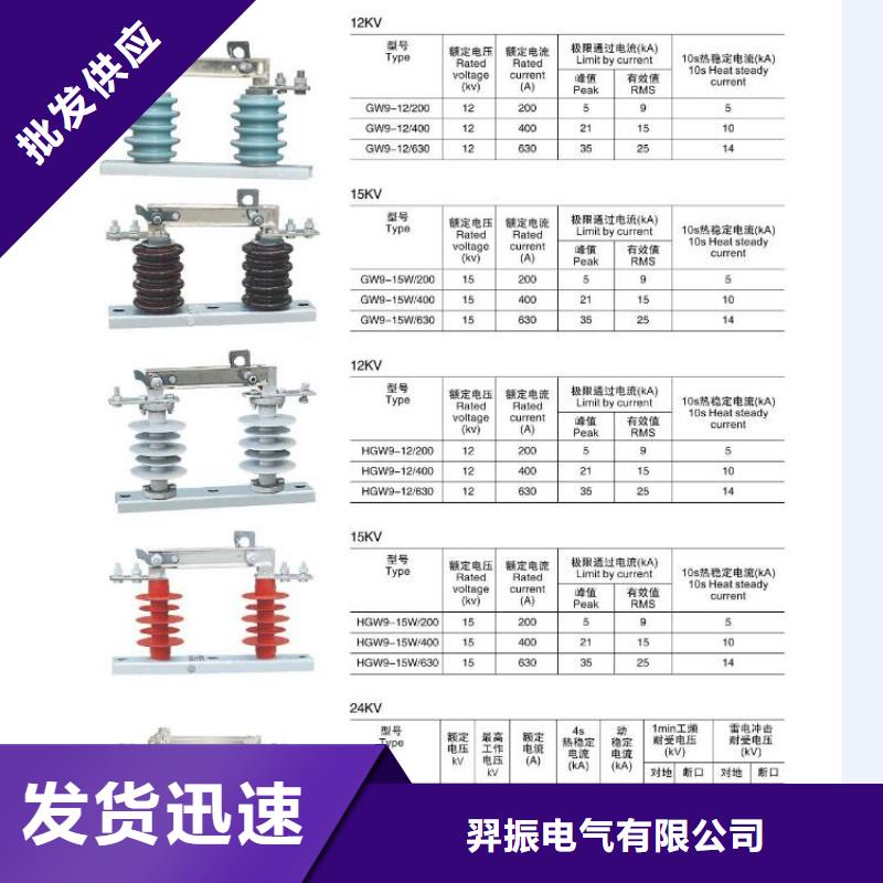 高压隔离开关三相组合式避雷器产地工厂