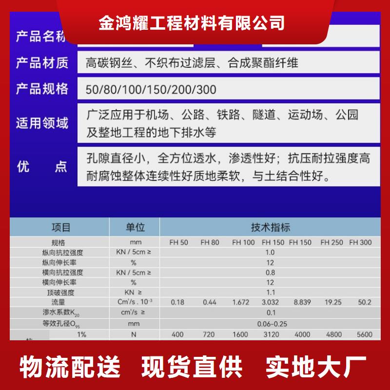 软式透水管【铜止水】实力商家供货稳定